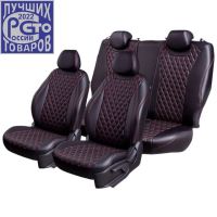 Чехлы Премиум Экокожа Байрон Ромб на KIA Seltos c 2020+ Чехлы Премиум Экокожа Байрон Ромб на KIA Seltos c 2020+