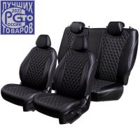 Чехлы Премиум Экокожа Байрон Ромб на KIA Seltos c 2020+ Чехлы Премиум Экокожа Байрон Ромб на KIA Seltos c 2020+