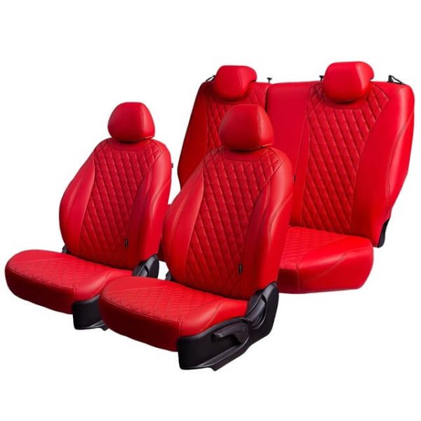 Чехлы Премиум Экокожа Байрон Ромб на KIA Seltos c 2020+ Чехлы Премиум Экокожа Байрон Ромб на KIA Seltos c 2020+